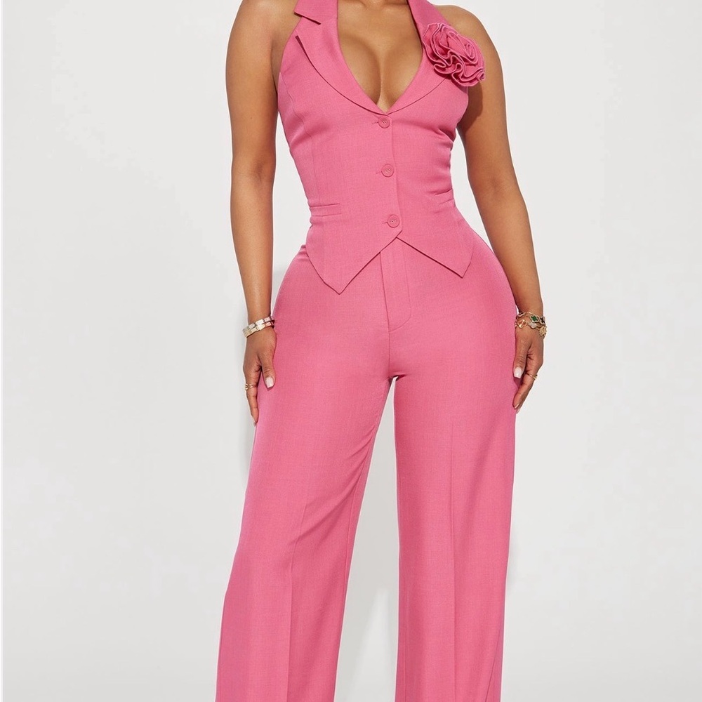 Fashion Nova Pink Women's Pantsuit